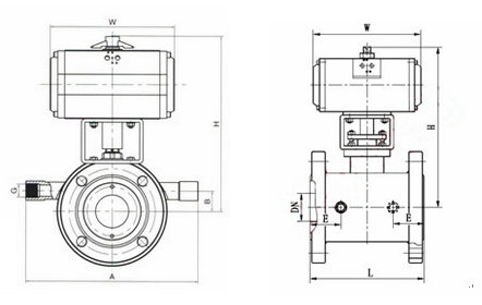 氣動保溫球閥結構圖